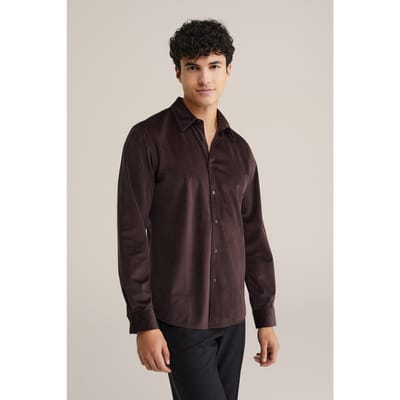 WE Fashion Shirt Dark Brown Taglia: XS | Camicie Casual Outlet | Uomo | Marrone