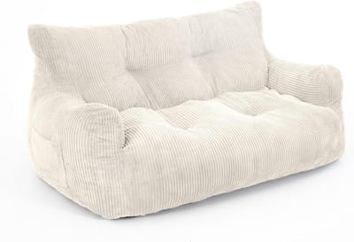 Grote Zitzak - Lounge Stoel - Ontspannen Zitten - Draagbaar Handvat - 90 x 160 cm - Beige