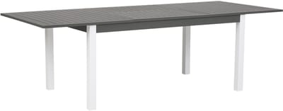 PANCOLE - Tuintafel - Donkergrijs - 100 x 168/248 cm - Aluminium