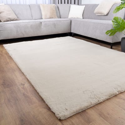 Beige Tapijt Zacht Hoogpolig Vloerkleed Koho Extra Fluffy - 240x320cm- Modern - Woonkamer - Salon - Slaapkamer - Eetkamer