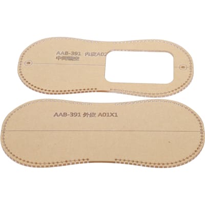 Lot de 2 modèles en acrylique pour porte-monnaie, fait à la main, en cuir, portefeuille, moule, outils d'artisanat beige