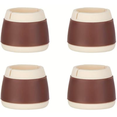 4 stuks siliconen antislip verdikte stoel kruk meubelvoetpad stil slijtvast tafelvoet eetstoel beschermhoes circle bruin