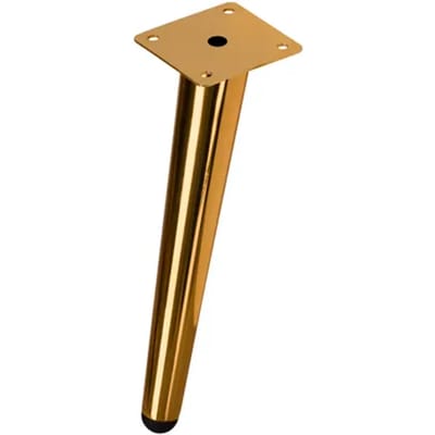 Duraline Tafelpoot Conisch Geborsteld Goud 20cm