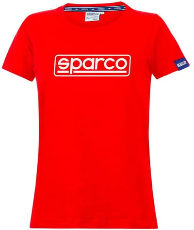 Women’s Short Sleeve T-Shirt Sparco Frame Red S