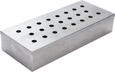 Vaggan Smokerbox - voor de BBQ - RVS - 24 x 10 x 4,5 cm - rookbox - voor rookhout