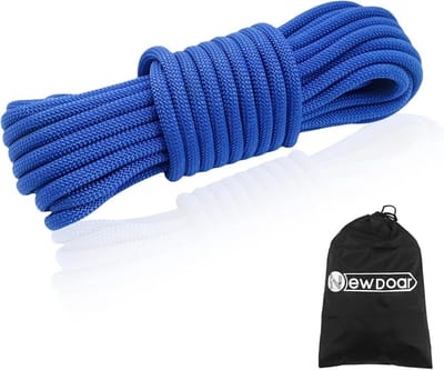 Sterk Multifunctioneel Statisch Touw 10mm - Klimtouw Alternatief voor Kamperen, Vissen en Buitenactiviteiten (Blauw)