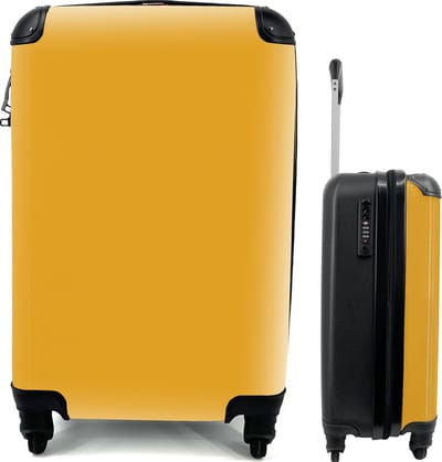MuchoWow® Koffer - Okergeel - Herfst - Interieur - Past binnen 55x40x20 cm en 55x35x25 cm - Handbagage - Trolley - Cabin Size - Print