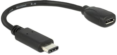 Delock - USB-C Male naar USB 2.0 A Female - 0.15 m