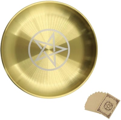 Allecto - Ritual Plate - Gouden Kaarsenhouder - Ideaal voor Spirituele Rituelen - Compacte Fruittray - Decoratief - Voor Thuis - Goud