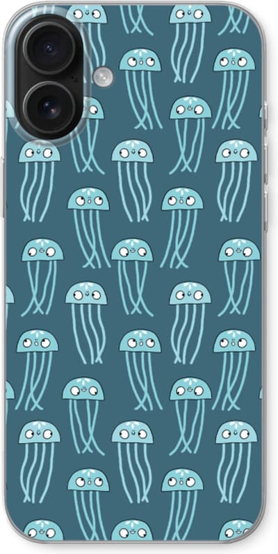 Case Company® - Hoesje geschikt voor iPhone 16 Plus hoesje - Kwallie - Soft Cover Telefoonhoesje - Bescherming aan alle Kanten en Schermrand