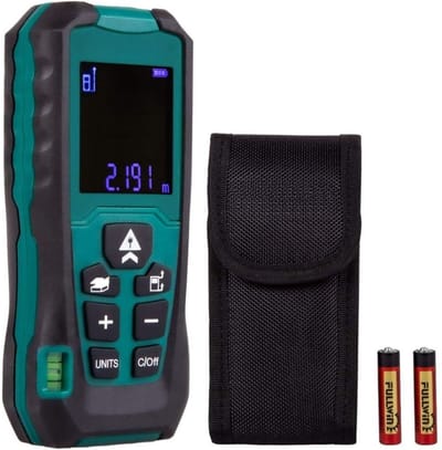 Nexvo® Lasermeter – Afstandmeter 50 Meter Bereik – Laser Meter Met Hoge Precisie – Turkooisgroen - 19cm x 13cm x 5cm