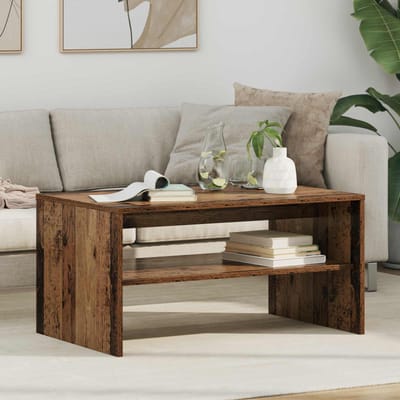 vidaXL - Salontafel - Oudhout - 80 - x - 50 - x - 40 - cm - Bewerkt - hout