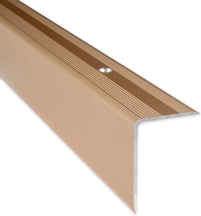 Trapneus Profiel - Trapprofiel Hoekprofiel - Trap Randen Afwerken - Geboord Aluminium - 30 mm Breed - Brons