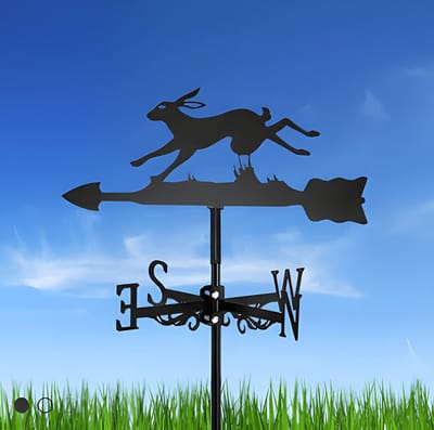 Metalen Windspinner met Dierenmotief - Smeedijzeren Tuin Decoratie voor Buiten - Ornament voor Daktuinen & Binnenplaatsen-Haas-Belle‘s product-Belle's product