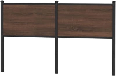 Vervangend Hoofdbord - Bed Hoofdbord Achterwand - Bed Compleet Maken - Stevige Metalen Poten - 142 cm - Bruin Eiken