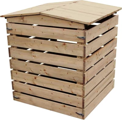 Houten Composter met Deksel - Duurzame Tuincompostbak van Geïmpregneerd Larikshout (78x75x91 cm)