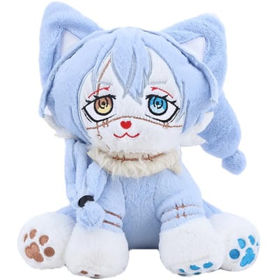 25cm Cartoon Jujutsu Kaisen Mahito Pluche Speelgoed Schattige Gevulde Anime Figuur Kat Pluche Verjaardagscadeau Voor Game Fans Kinderen Huisdecoratie 25cm white