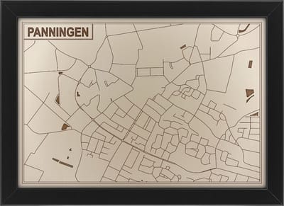 Houten stadskaart van Panningen
