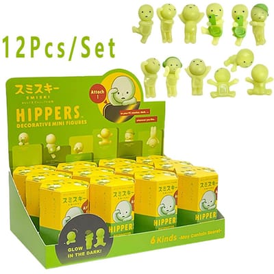 SMISI 5 soorten Meerdere Series Lichtgevend Groen Poppetje Blind Box Actiefiguren Decoratie Desktop Model Speelgoed Voor Kerstcadeau
