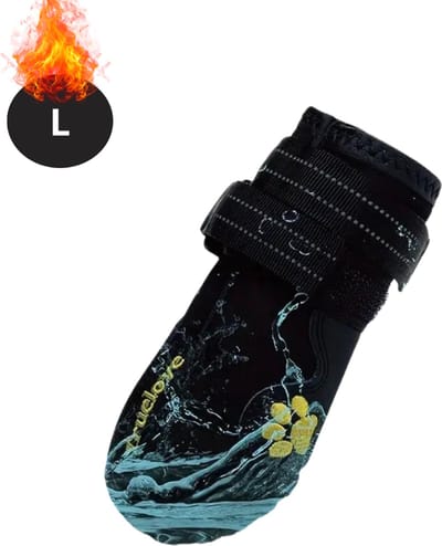 Bovista Hondenschoenen Pootbeschermer - Hondenschoenen - 4 Stuks - Hondenschoentjes - Pootbescherming Hond - Waterbestendig - Antislip - Zwart - L