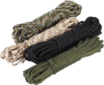 Paracord Touw 4mm x 10m - Set van 4 Stukken, Perfect voor Knutselen, Kamperen en Buitenactiviteiten