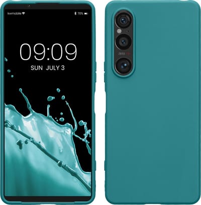 kwmobile telefoonhoesje geschikt voor Sony Xperia 1 VI - Hoesje voor smartphone - Back cover in mat petrol