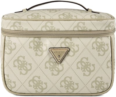 GUESS cosmetische tas Toiletry Train Case Sage Logo Lichtgroen