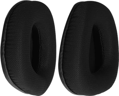 kwmobile 2x oorkussens geschikt voor Corsair Void v2 / Void Elite Surround / Void Pro koptelefoon in zwart - Voor over-ear hoofdtelefoon