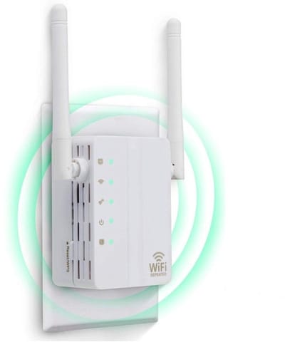 Netwerkrouter met Signaalversterker - WiFi Repeater & Wireless N-Extender 300 Mbps - 2 Externe Antennes - Router / AP / Repeater Modus