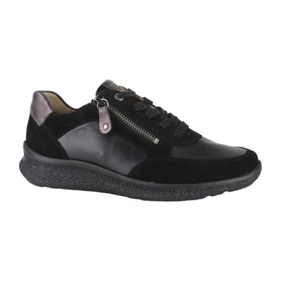 Hartjes 162.1617/31 - Dames veterschoenen - Kleur: Zwart - Maat: 42