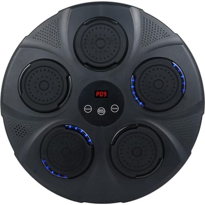 Muziek Boksmachine met Bokshandschoenen, Aan de Muur Gemonteerde Slimme Muziek Bokstrainer, Elektronisch Boksen zwart