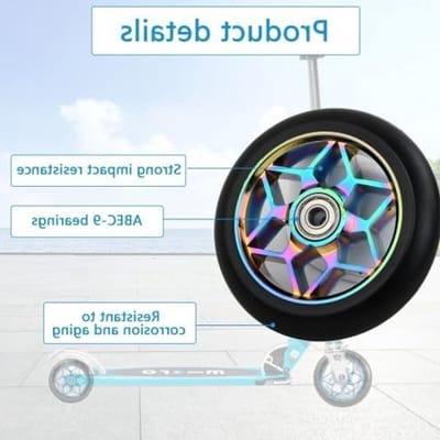Vervangende Scooterwielen 110mm met ABEC 9 Lagers voor Kick- en Stuntscooters - 2 Stuks, Blauw, Duurzaam en Lichtgewicht