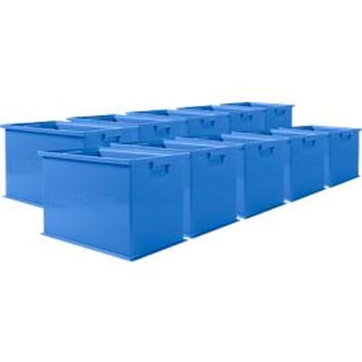 Stapelbak 14/6-2Z - polypropeen -  L 465 x B 314 x H 298 mm - 33 L - met verzonken greep - blauw - 10 stuks