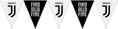 BIGIEMME SRL - Zwarte en witte Juventus vlaggenslinger