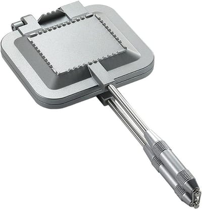 Sandwichmaker - Broodrooster pan - Snelle maaltijden - Dubbelzijdig koken - 585 Gram - Zilver
