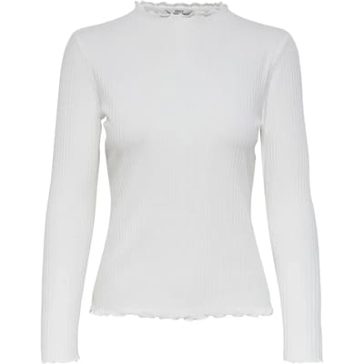 Dames-T-shirt Only Emma met lange mouwen - Col Montant
