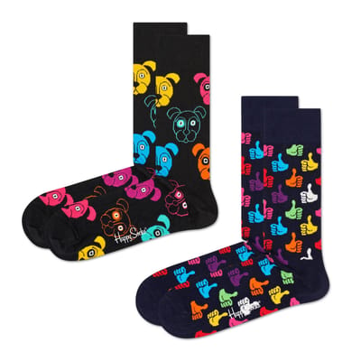Happy Socks 2paar sokken - Heren & Dames - Maat 36-40 - Dieren, Hond