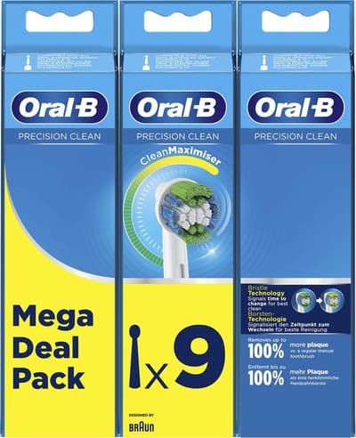 Oral-B Precision Clean - Met CleanMaximiser-technologie - Opzetborstels - 9 Stuks