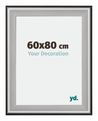 Your Decoration - Puzzellijst 60x80 cm - Zwart Zilver Gepolijst - Puzzellijst 1500-2000 stukjes - Hout Fotolijst - Birmingham
