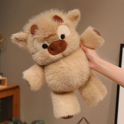 Schattige Schotse Hooglander Pluche Pop 40cm Zacht Knuffeldier Rennen Kalf Speelgoed Metgezel Kussen Vakantiecadeau Huisdecoratie Ornament 40cm bruin