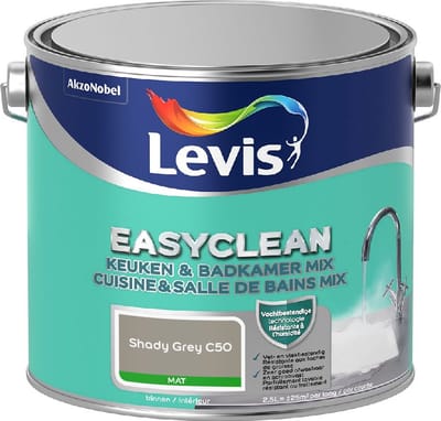 Levis - Easyclean Keuken & Badkamer Mix - Shady Grey C50 - Mengverf - 2,5 L