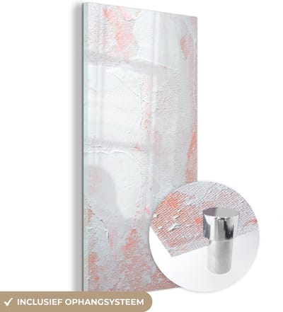 MuchoWow® Glasschilderij 60x120 cm - Schilderij acrylglas - Verf - Abstract - Design - Foto op glas - Schilderijen