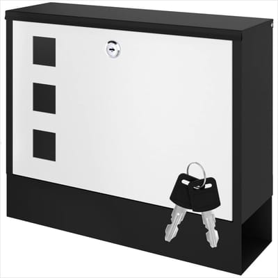 Brievenbus met krantenvak - Wandbrievenbus - Post ontvangen - Met kijkvenster - 36.5 x 30 x 11 cm