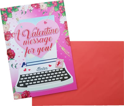 Valentijnskaart “A Valentine message” 18,5 x 26,5 cm | Valentijns Tip