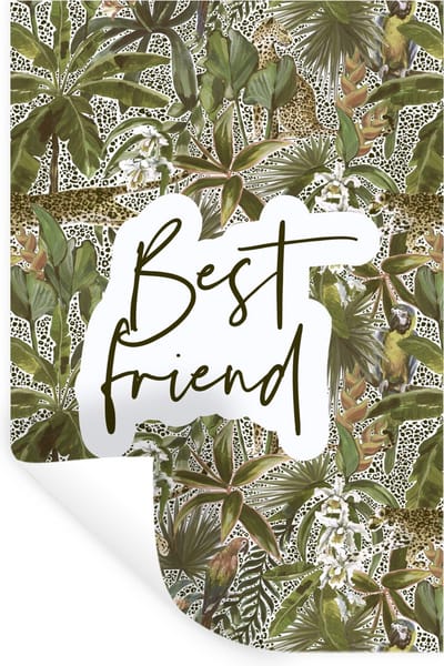 Muurstickers - Sticker Folie - Quotes - Vriendschap - Best friend - Spreuken - 20x30 cm - Plakfolie - Muurstickers Kinderkamer - Zelfklevend Behang - Zelfklevend behangpapier - Stickerfolie