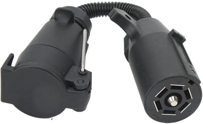 Dailygoody - 7 Way Trailer Plug Adapter - Ronde Connector - Weerbestendig - 7 Pin - Power Conversie Accessoires - Geschikt voor RV Truck - 15,2 x 11,6