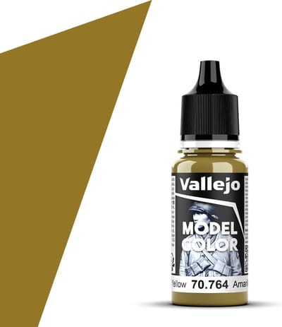 Vallejo Hobbyverf Acrylverf - 70764 Model Color - Military Yellow - Acryl - Verf flesje - 18 ml