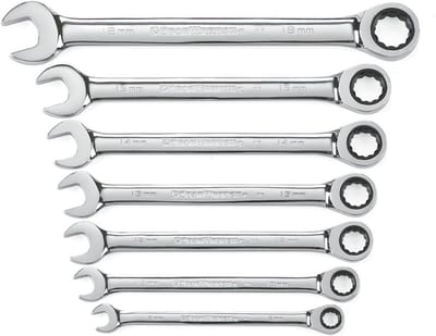 Ratelende Tandwielsleutel Set Metrisch 8 mm tot 18 mm voor Mechanische Klussen