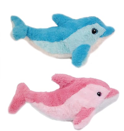 PIA Soft Toys-Set van 2 Pluche Dolfijn Knuffels 2 ass. 40 cm (blauw / roze)