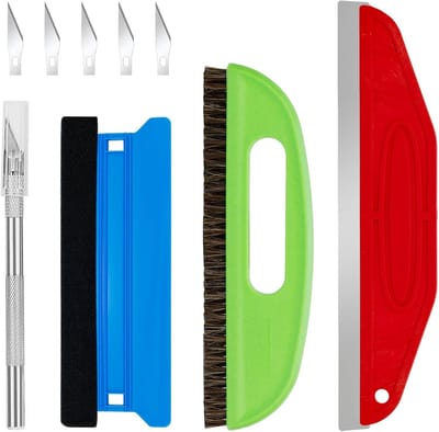 Efficiënte Bevestigingsset voor Behang, Inclusief Behangkwast, Squeegee en Rechte Gids van 30 cm voor Perfecte Afwerking